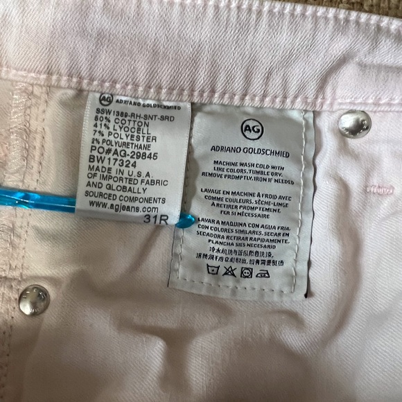 Adriano Goldschmied AG The Legging Ankle pink jean size 31 - Picture 4 of 5